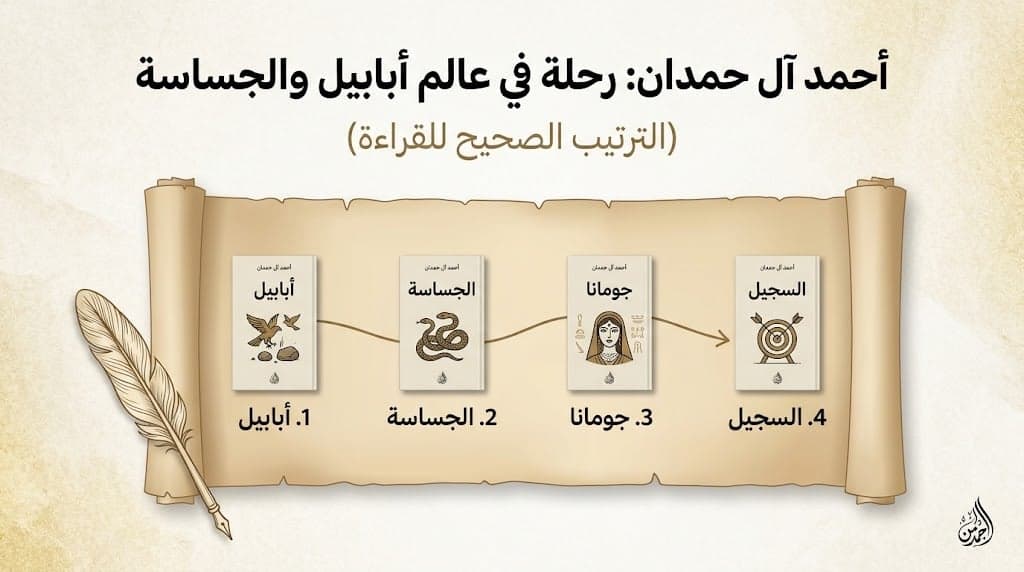 أحمد آل حمدان: رحلة في عالم أبابيل والجساسة (الترتيب الصحيح للقراءة)