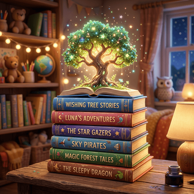 Pile de livres féerique