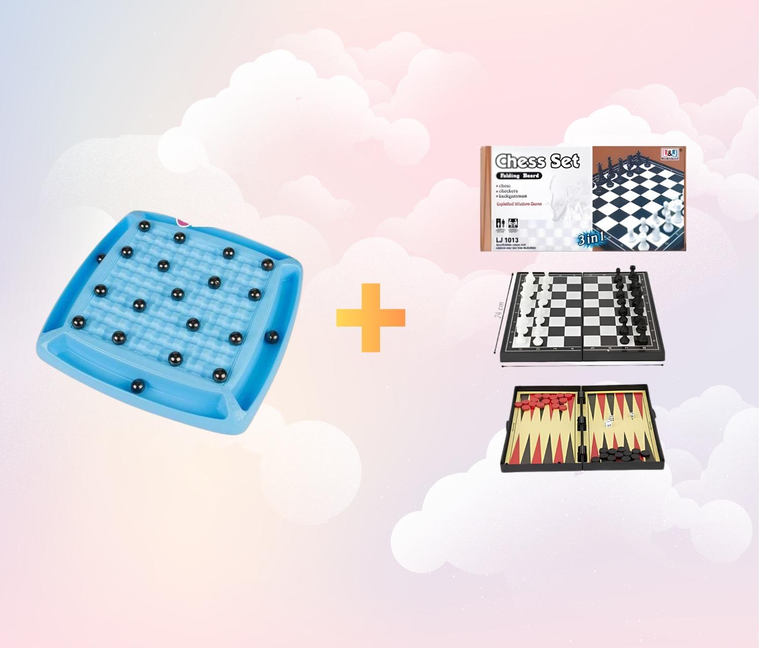 Pack Jeux 2 en 1 – Échecs Classiques + Magnetic Chess Game – Jeu de Stratégie
